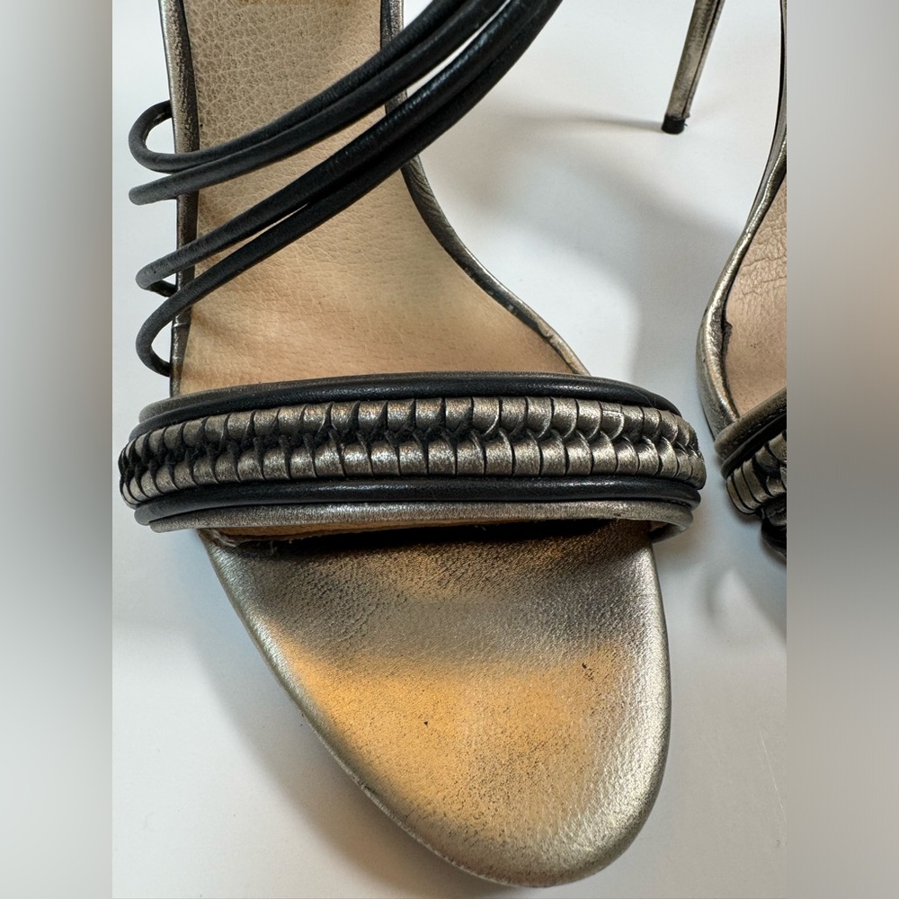 L.A.M.B. LAMB Women's Karoline Strappy Stiletto Heels Gunmetal size 10 M Y2K - Picture 7 of 16